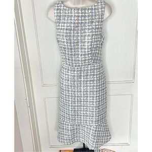 Ann Taylor Black and White Tweed Dress